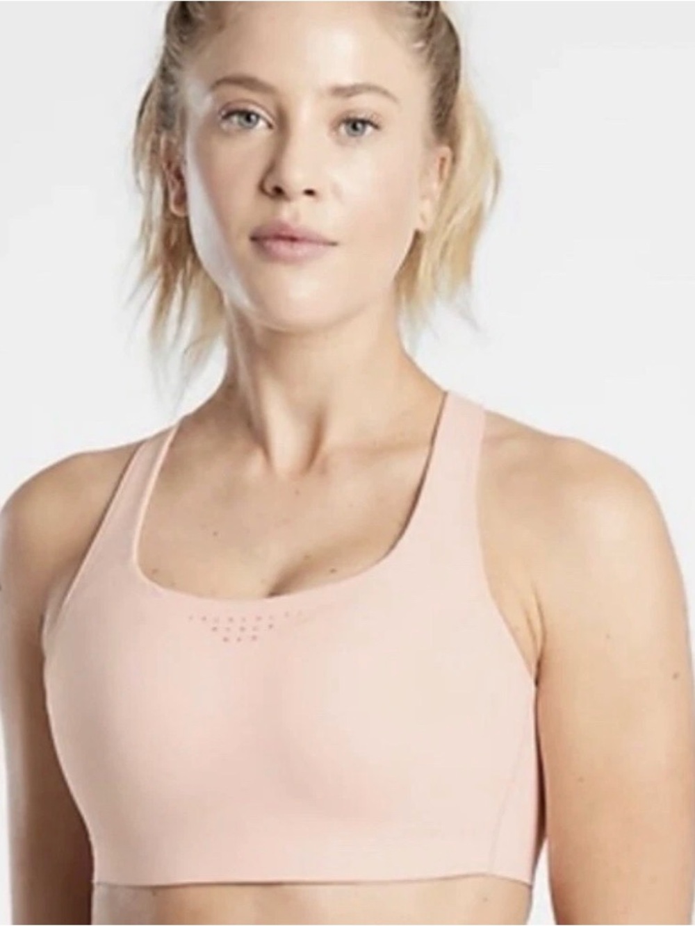 Athleta Phenomena Blush Pink Seamless Sports Bra